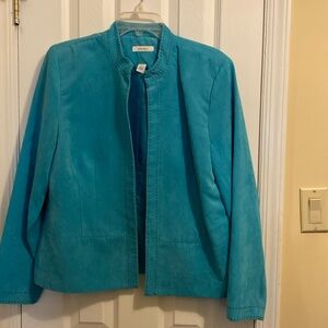 Faux suede jacket. Fully lined. Size L